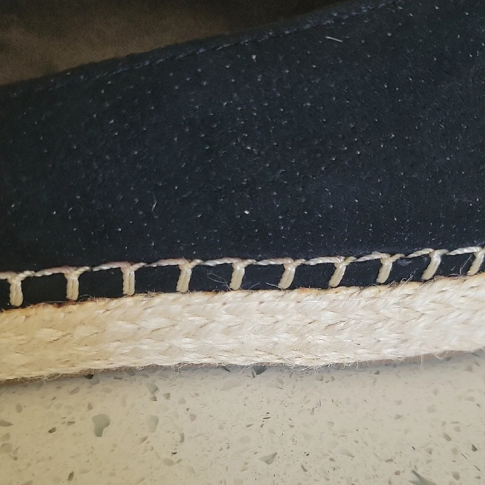 Dr. Scholl's Black Espadrille Slip-Ons with Suede Finish Never Worn - Picture 5 of 7